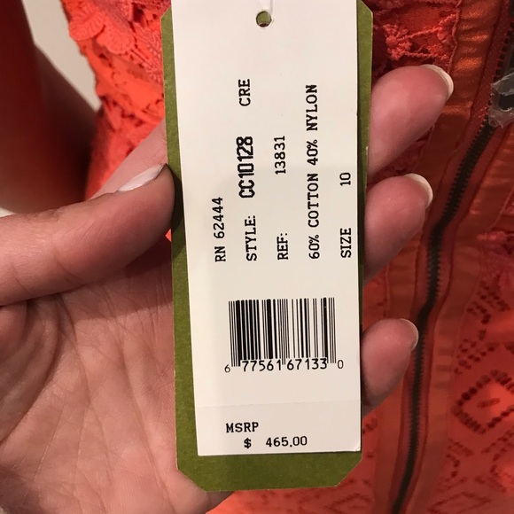 Orange lace cocktail dress NWT - Picture 5 of 5
